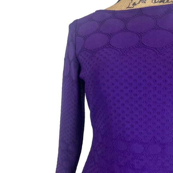Julia Jordan Purple Textured 3/4 Sleeve‎ Sheath Dress Womens Size 2 - Picture 3 of 8